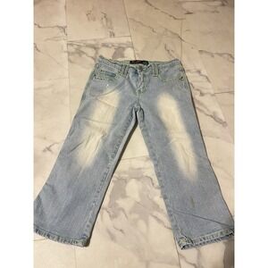 Fluid Denim Low Rise Capri Blue Size 13 Junior G0149